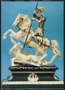 AK Erbach, Elfenbeinfigur Sankt Georg mit Drachen, 76 cm hoch, 19. Jahrhundert, Karte ca. 1975 (?)