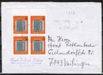 Bund 778 als wohl portoger. MeF mit 4x 40 Pf Rechenmaschine auf C6-Inlands-Brief über 100g, wohl 1977, Stempelmängel