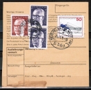 Bund 878 als portoger. MiF mit 50 Pf Lufthansa + Heinemann-Zusatzfrankatur auf Inlands-Paketkarte fr Schnellpaket von 1976