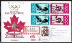Bund 886+887 als portoger. MiF mit je 2x 40+50 Pf Olympiade 1976 + 10 Pf UV auf Inlands-Einschreibe-Brief bis 20g von 1976