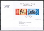 Bund 888+889 als portoger. Block-EF mit 30+70 Pf Oly-Montreal-Block 12 auf Inlands-Brief bis 20g von 1989-1997, codiert