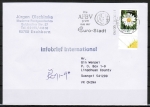 Bund 2451 als portoger. EF mit 45 Cent Blumen / Margerite aus Bogenmit Rand auf Auslands-Infobrief bis 20g von 2012 nach China / AnkSt.