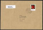 Bund 2472 Skl. (Mi. 2477) als portoger. EF mit 55 Cent Blumen / Klatschmohn als Skl.-Marke auf B-Brief von 2005-2007 von Büsingen in die Schweiz