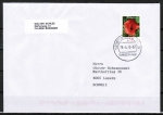 Bund 2472 Skl. (Mi. 2477) als portoger. EF mit 55 Cent Blumen / Klatschmohn als Skl.-Marke auf B-Brief von 2013 von Bsingen in die Schweiz