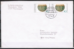 Bund 898 als portoger. MeF mit 2x 40 Pf Goldverzierte Schale auf Inlands-Brief 20-50g von 1976-1978