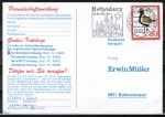 Bund 901 als portoger. EF mit 50 Pf Vogelschutz auf Inlands-Postkarte von 1979-1982