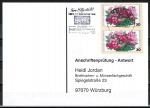 Bund 904 als portoger. MeF mit 2x 30 Pf Wohlfahrt 1976 auf Sammel-Anschriftenprfungs-Postkarte von 2000/2002, codiert