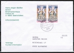 Bund 908 als portoger. MeF mit 2x 30 Pf Caroline Neuber auf Inlands-Drucksache 20-50g vom Mrz 1982