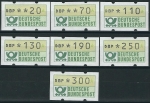 Bund ATM 1 - 7 Wertstufen 20 bis 300 Pf vom 1.7.1982
