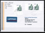 Bund 2375 als portoger. MeF mit 3x 0,40 Euro SWK aus Bogen mit Rndern auf Europa-Luftpost-Bchersendung bis 50g vom April 2004 n. Tschechien