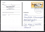 Bund ATM 5.1 - Marke zu 0,50 Euro als portoger. EF auf B-Postkarte vom ZAG Büsingen in die Schweiz von 2008, codiert