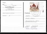 Bund 2889 als portoger. EF mit 75 Cent Rumänische Kirchenburg auf Auslands-Postkarte von 2011 nach Tschechien, codiert