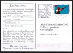 aus einer Publikation ausgeschnittene Marken-Abbildung 60 Pf Sport 1988 als Frankatur auf einer Postkarte im April 1989 im Bundesgebiet verwendet