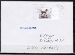 Berlin 805 als portoger. EF mit 60 Pf Renee Sintenis auf Drucksache bis 20g von 1990 im Bundesgebiet mit Bund-Stempel, codiert