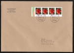 Bund 2472 als portoger. MeF mit 4x 55 Cent Klatschmohn aus Bogen mit Rand auf C5-Inlands-Brief von 2012, ca. 23 cm lang
