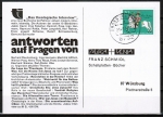 Bund 623 als portoger. EF mit 20 Pf Münchhausen auf Inlands-Postkarte von 1970-1971