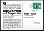 Bund 623 als portoger. EF mit 20 Pf Mnchhausen auf Inlands-Postkarte von 1970-1971