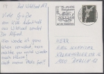 ... eine aus einem Stempel-Beleg "gebastelte" "unterfrankierte" Postkarte mit der 5 Pf Industrie und Technik