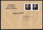 Bund 1601 als portoger. MeF mit 2x 100 Pf Adenauer auf Briefdrucksache 50-100g von 1992, 14x20 cm
