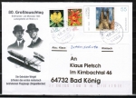 Bund 2294 als Ganzsachen-Umschlag mit eingedruckter Marke 55 Cent Lyonell Feininger + 10+30 Cent Blumen als Inl.-Brief bis 20g von 2020, codiert