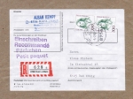 Bund 1433 als portoger. MeF mit 2x 300 Pf F. Hensel auf Inlands-Einschreib-Päckchen-Adresse von 1989-1991